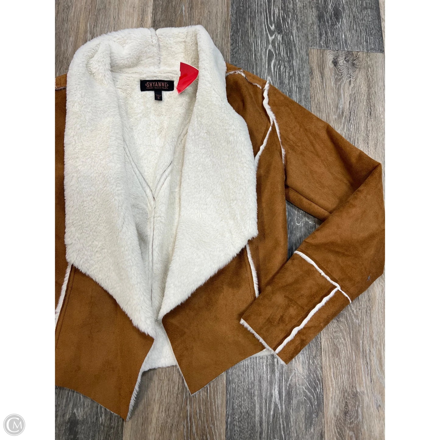 Jacket Faux Fur & Sherpa By Shyanne In Brown, Size: S