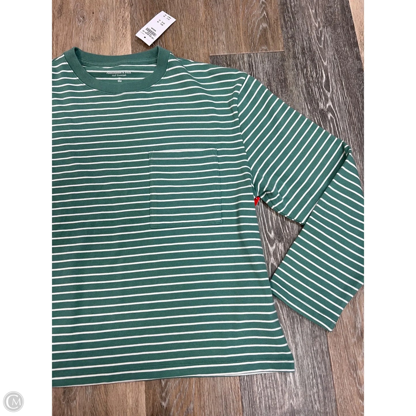 Top Long Sleeve By Abercrombie And Fitch In Green, Size: M