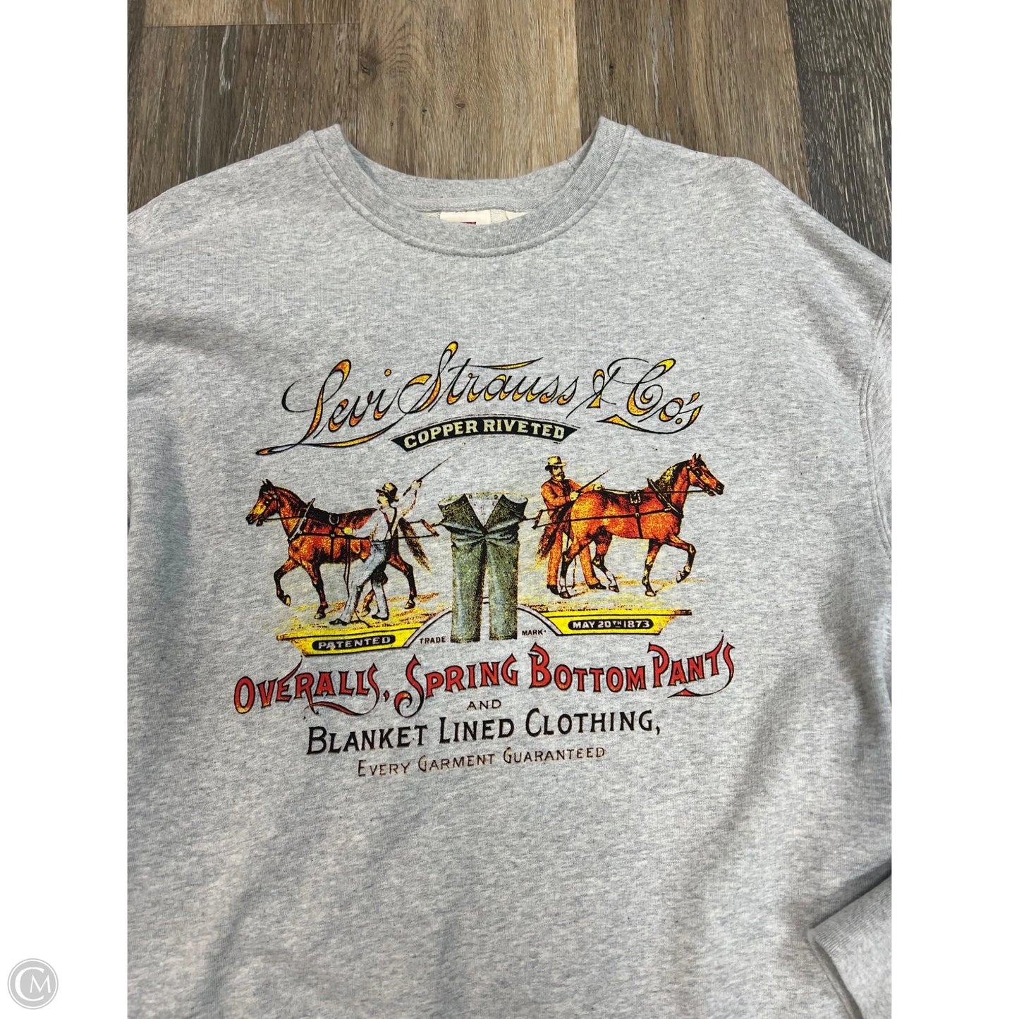 Sweatshirt Crewneck By Levis In Grey, Size: M