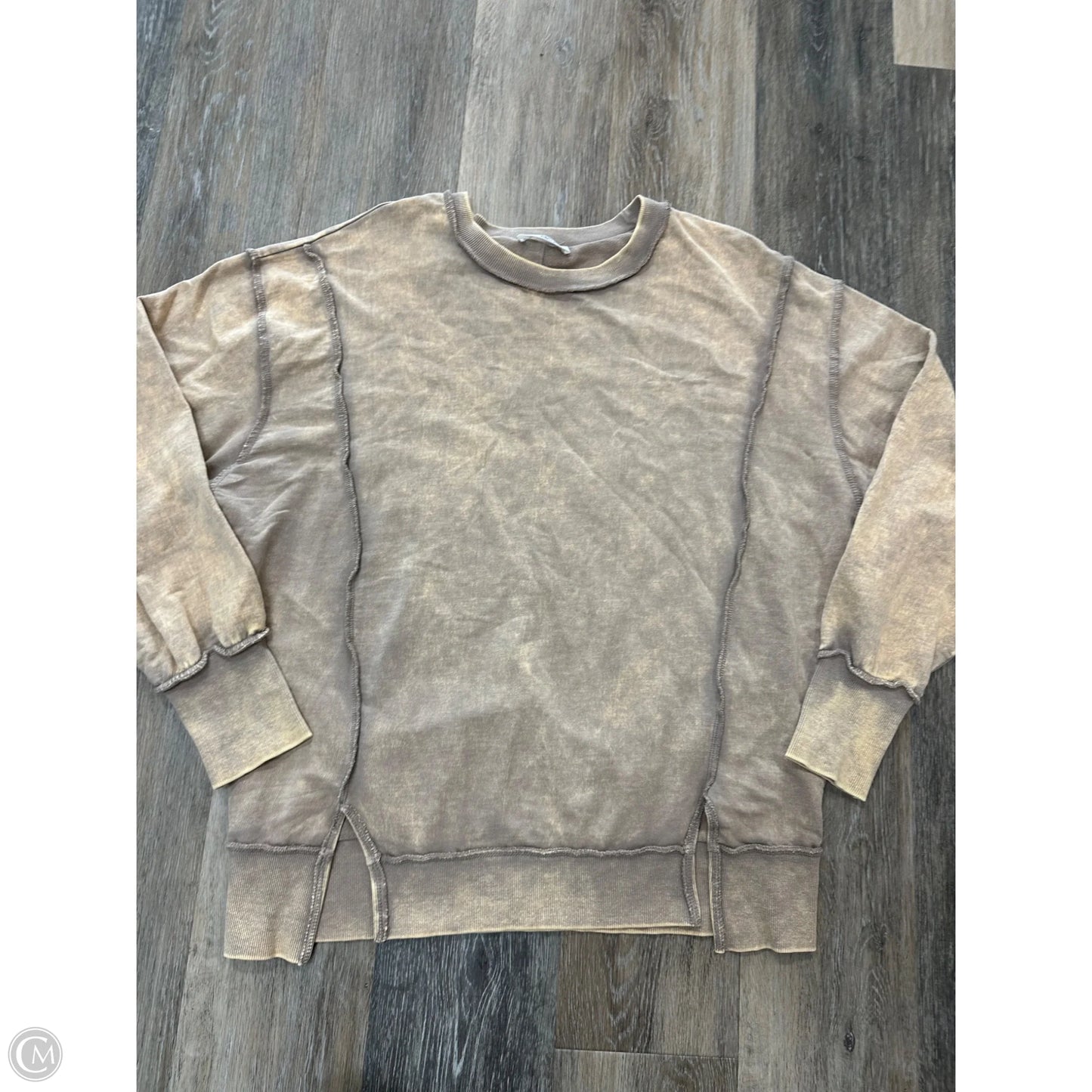 Sweatshirt Crewneck By Zenana In Orange, Size: S