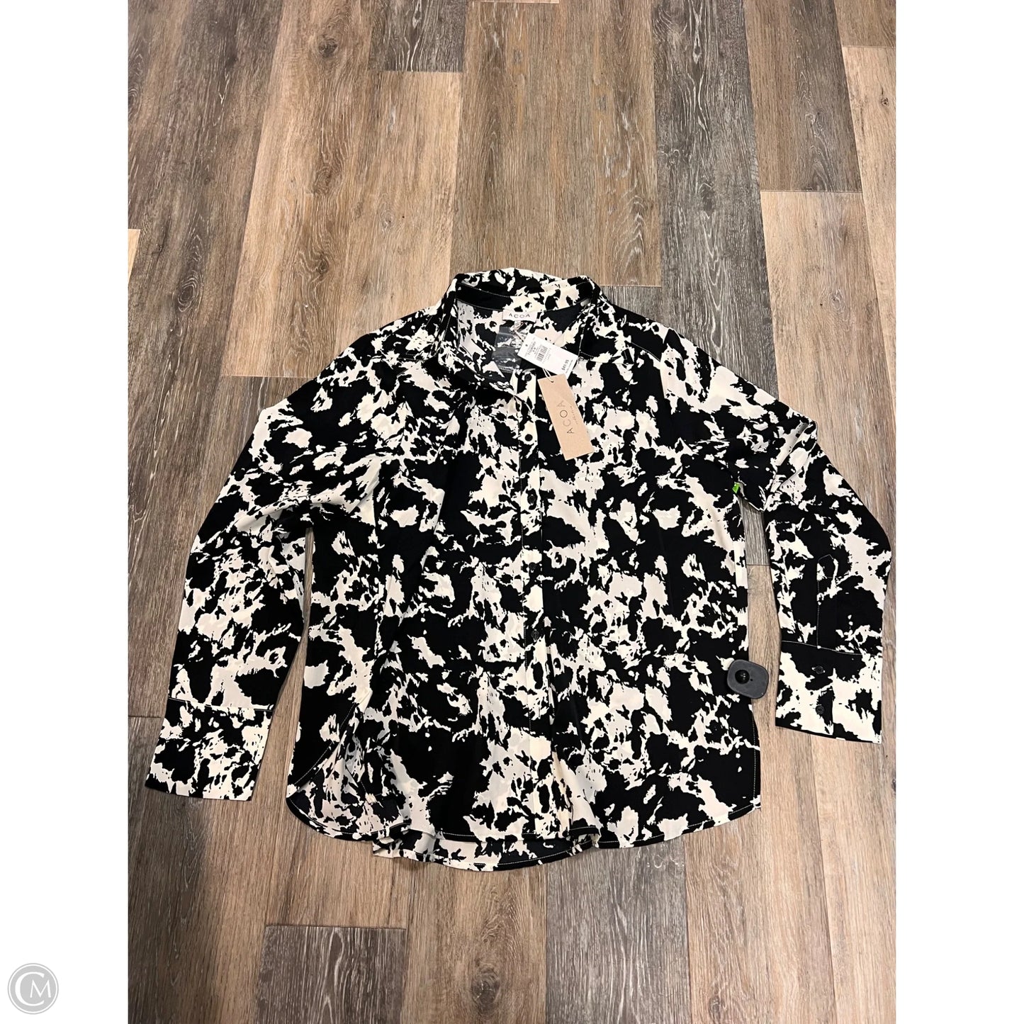 Blouse Long Sleeve By ACOA In Black, Size: L