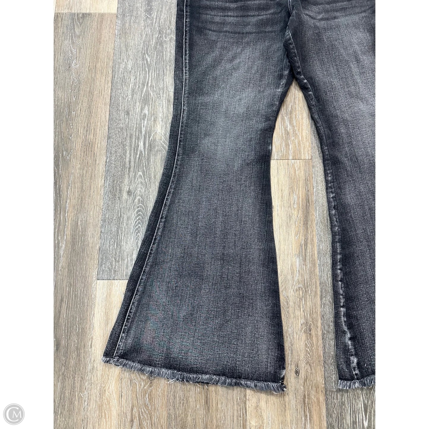 Jeans Boot Cut By Kancan In Black Denim, Size: 16
