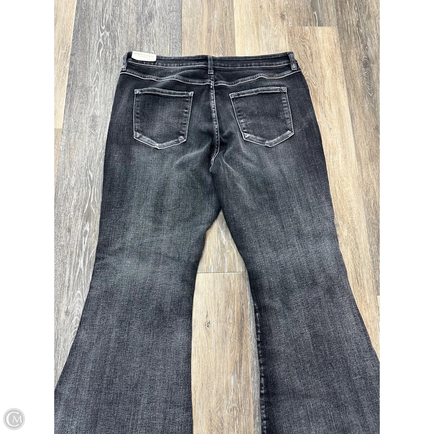 Jeans Boot Cut By Kancan In Black Denim, Size: 16