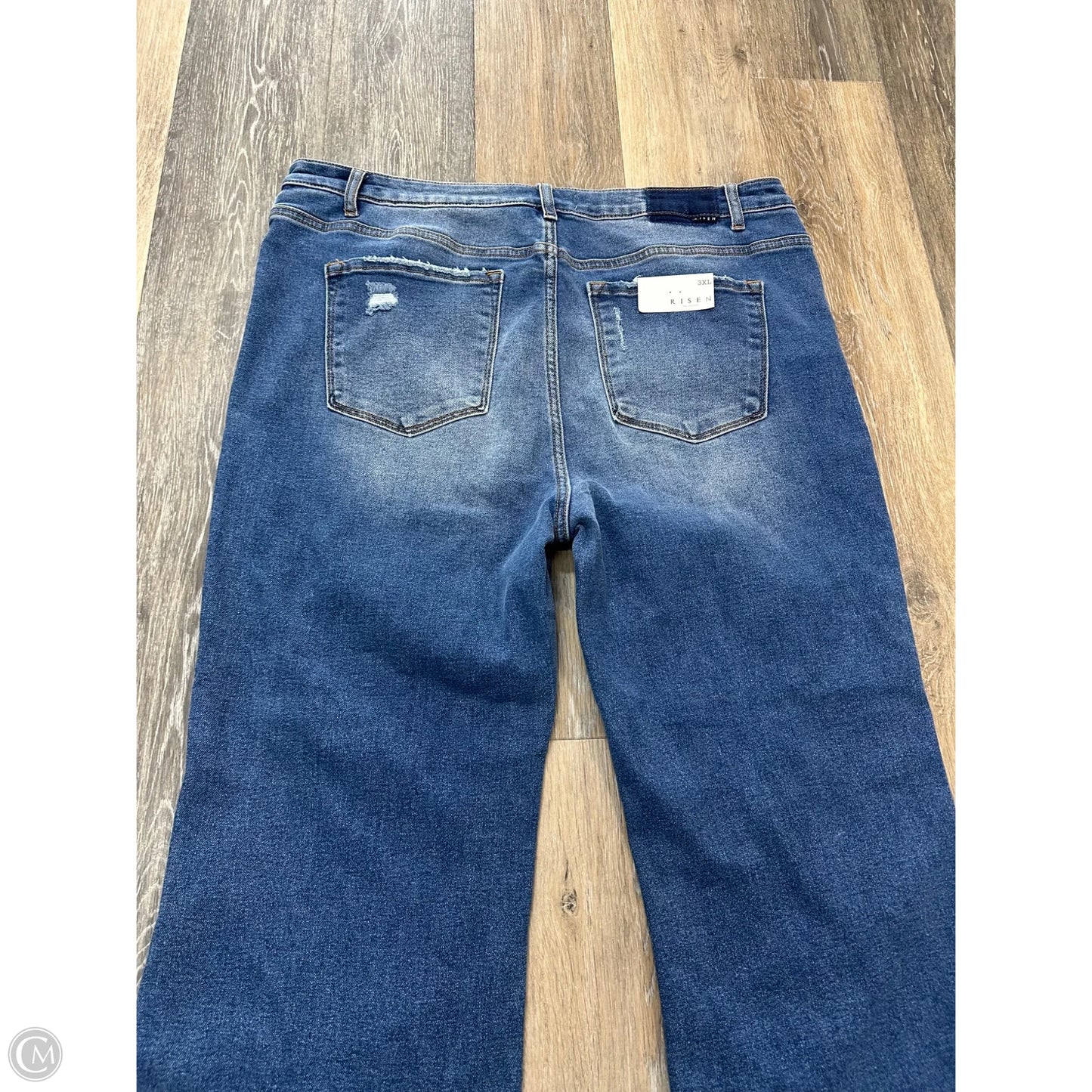 Jeans Flared By Risen In Blue Denim, Size: 3x