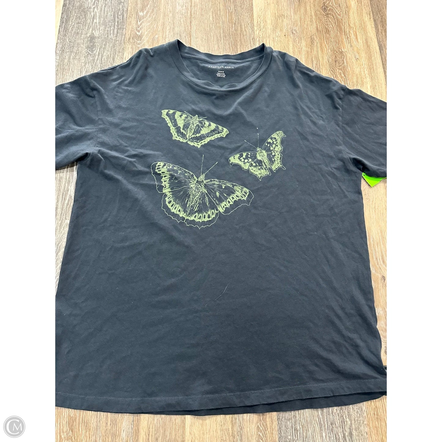Top Short Sleeve By American Eagle In Grey, Size: M