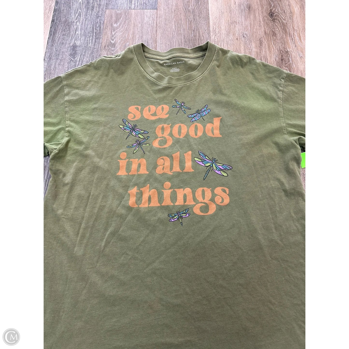 Top Short Sleeve By American Eagle In Green, Size: M