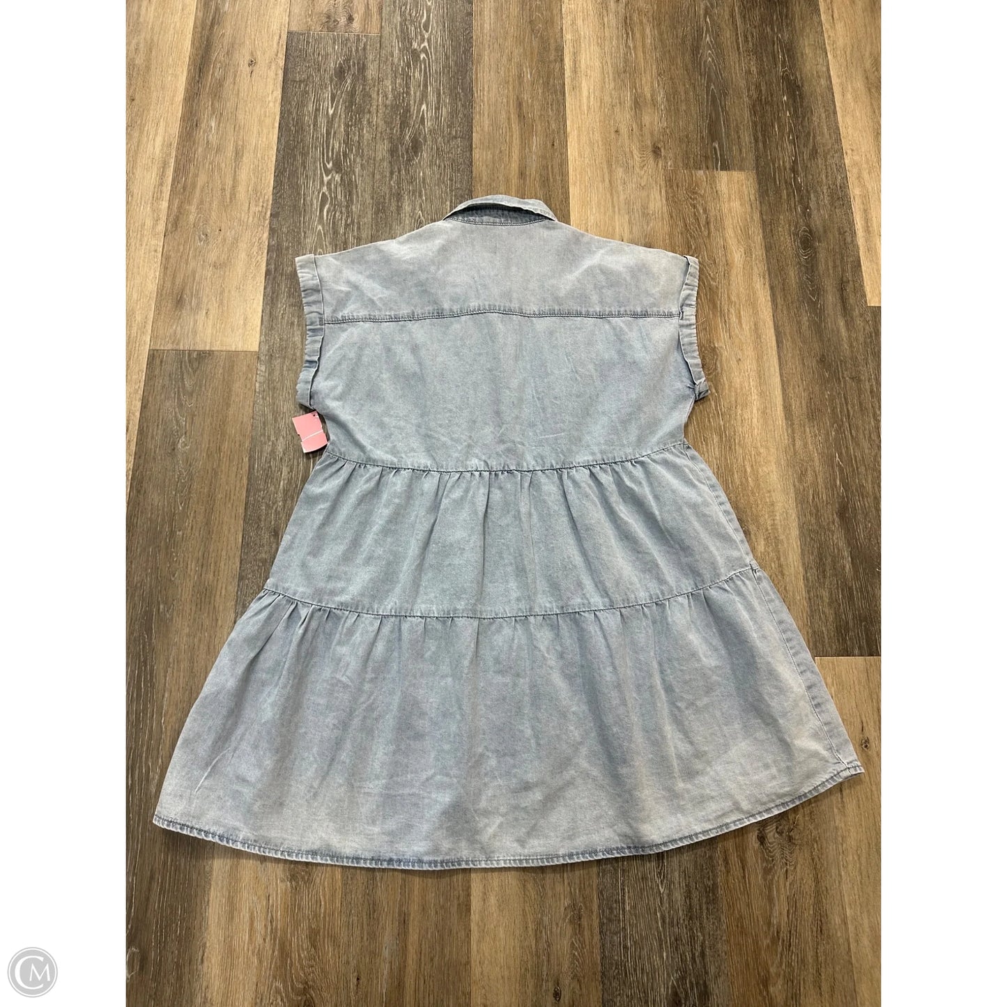 Dress Casual Short By Savanna Jane In Blue Denim, Size: L