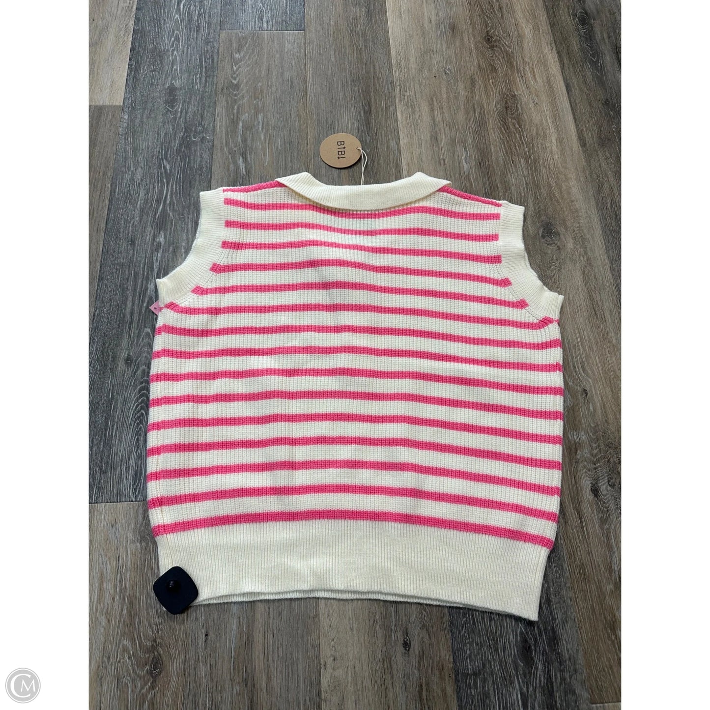 Sweater Short Sleeve By Bibi In Pink, Size: L