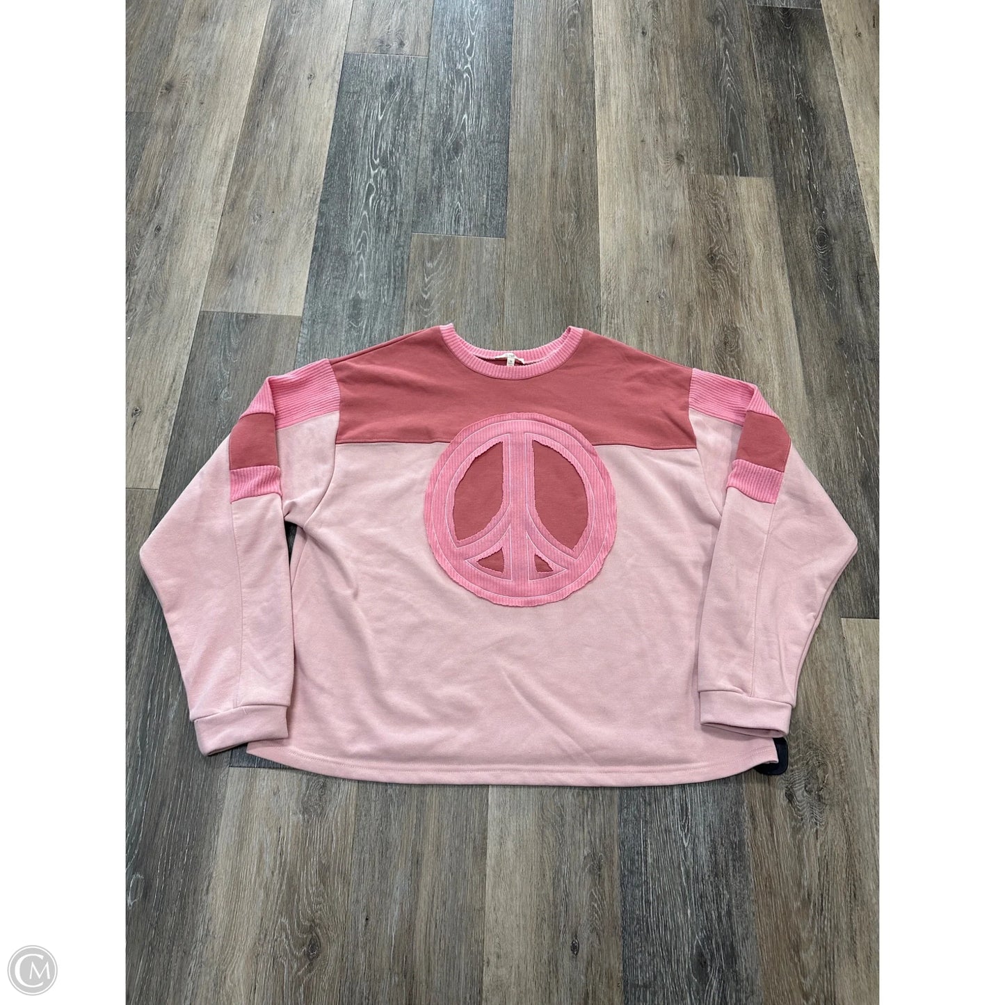 Top Long Sleeve By Easel In Pink, Size: L