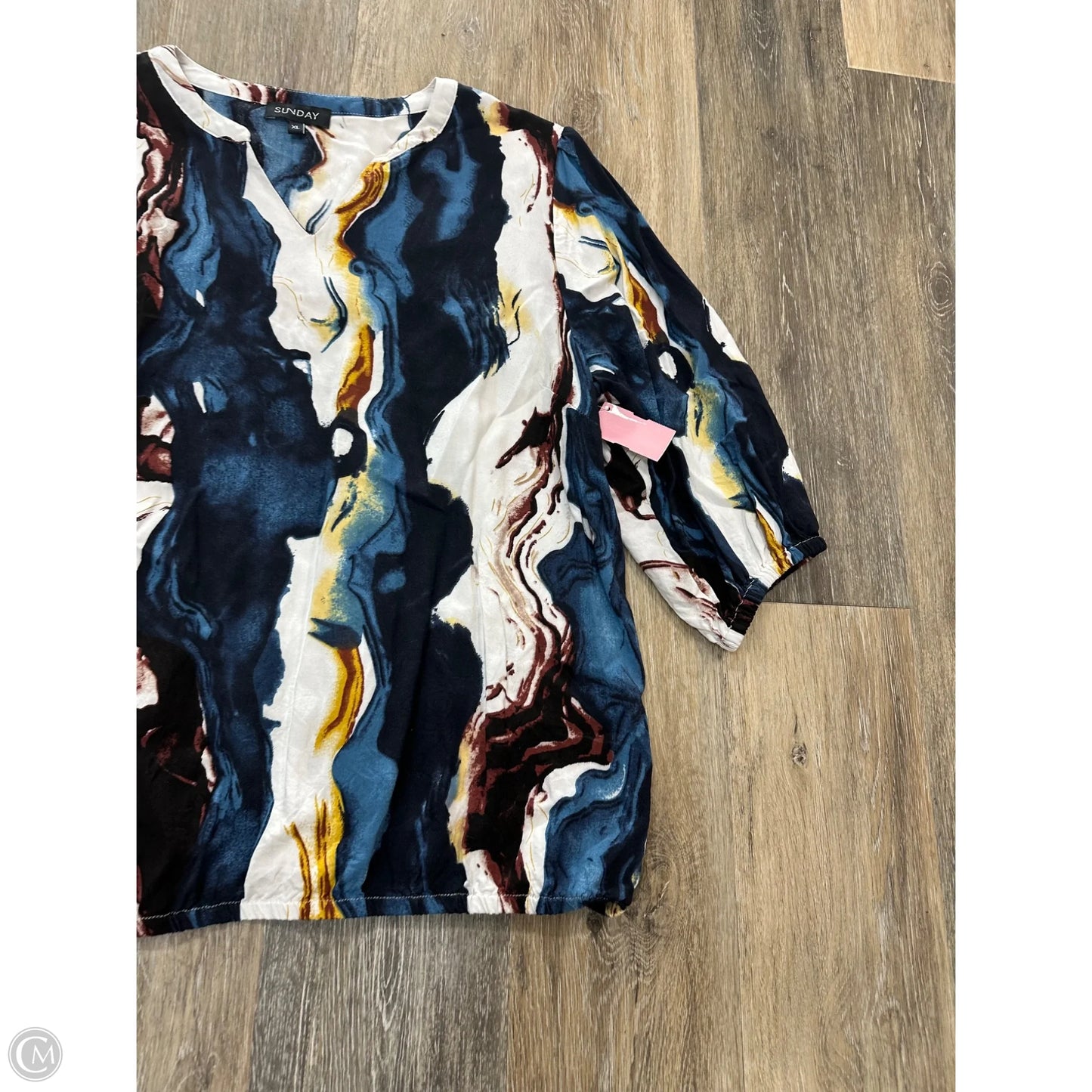 Blouse Long Sleeve By Sunday In Multi-colored, Size: Xl