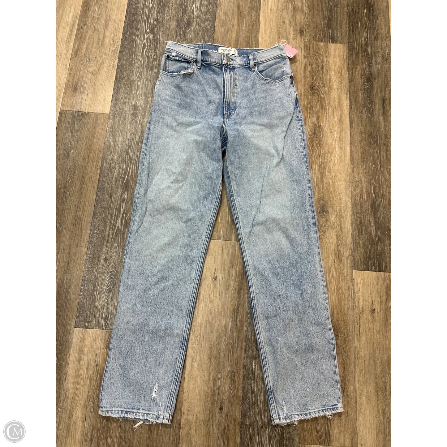 Jeans Straight By Abercrombie And Fitch In Blue Denim, Size: 10L