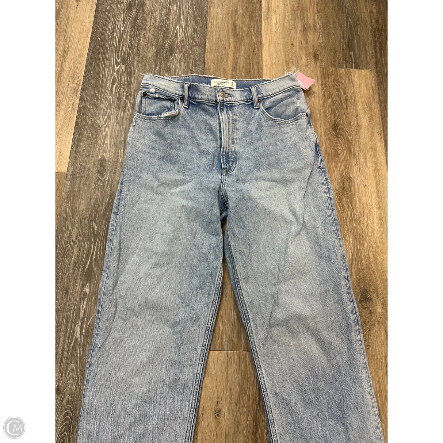 Jeans Straight By Abercrombie And Fitch In Blue Denim, Size: 10L
