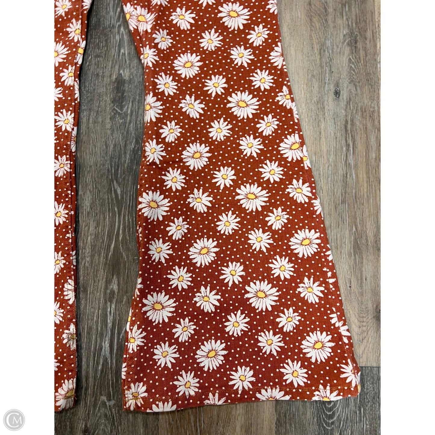 Jeans Flared By Wrangler In Floral Print, Size: 14