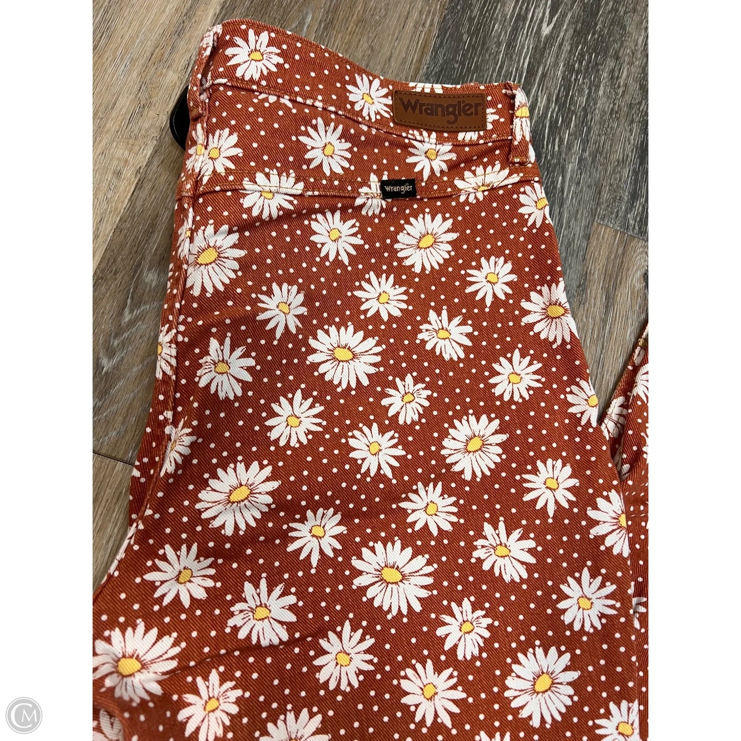 Jeans Flared By Wrangler In Floral Print, Size: 14