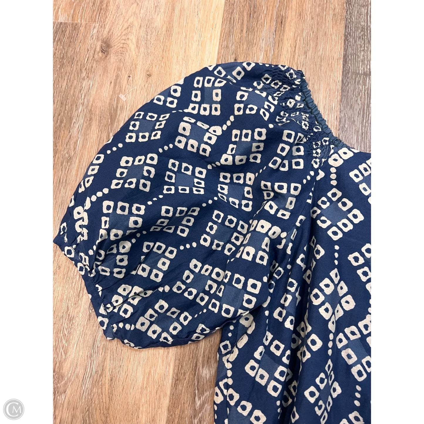 Blouse Short Sleeve By Velvet By Graham & Spencer In Blue, Size: S