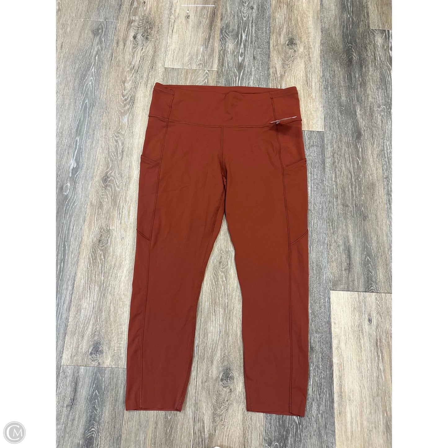 Athletic Leggings By Lululemon In Orange, Size: 12