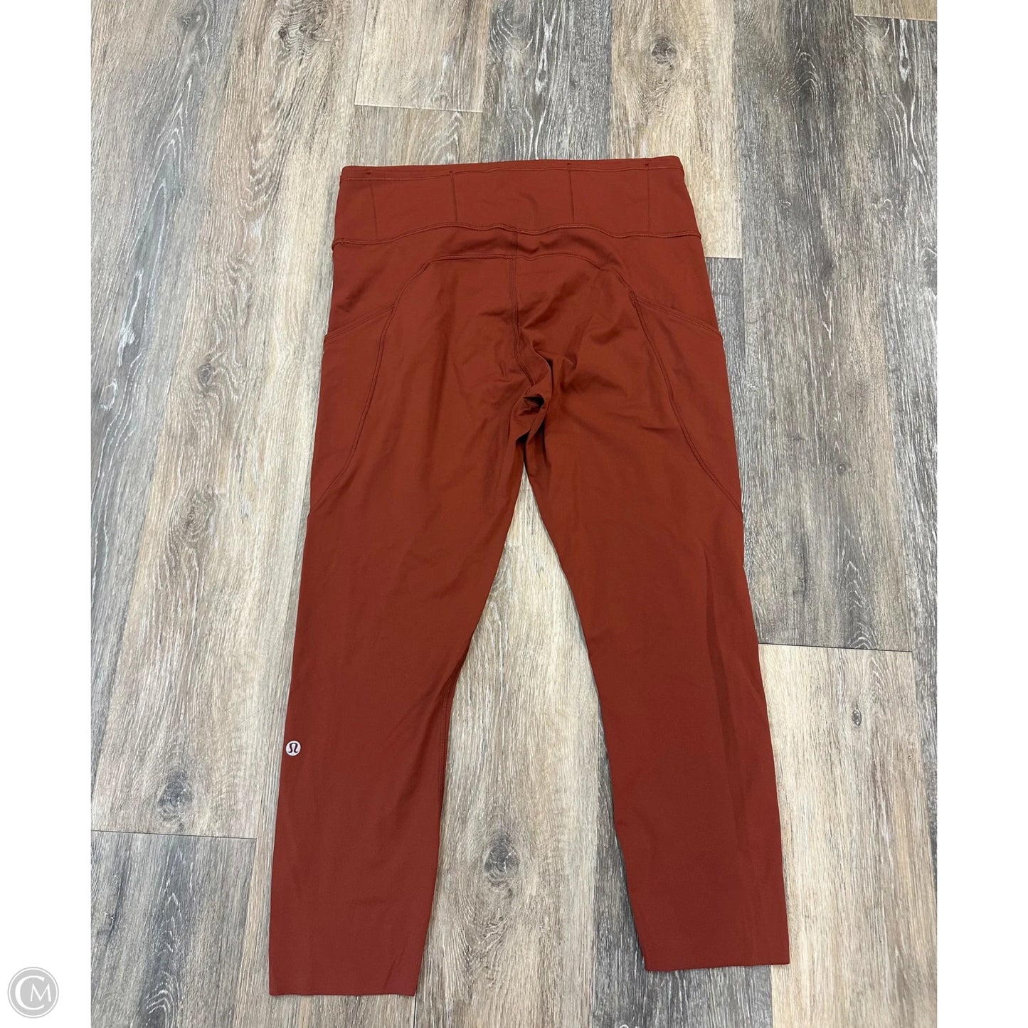 Athletic Leggings By Lululemon In Orange, Size: 12
