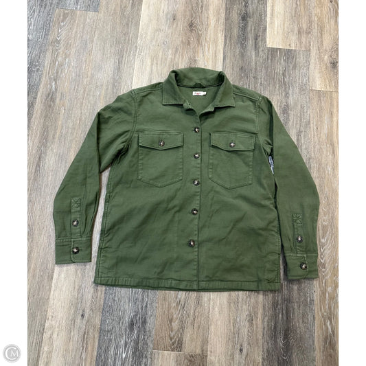 Jacket Shirt By Faherty In Green, Size: S