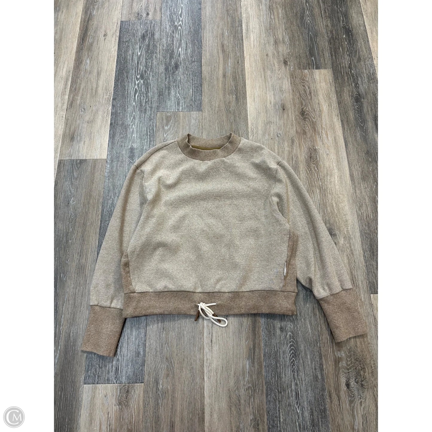 Athletic Sweatshirt Crewneck By Varley In Tan, Size: M