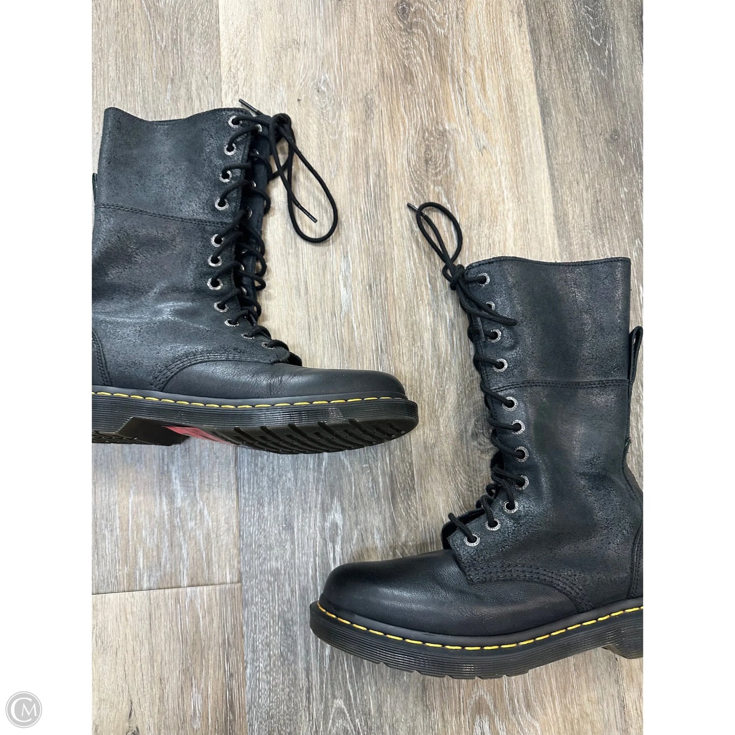 Boots Mid-calf Flats By Dr Martens In Black, Size: 9