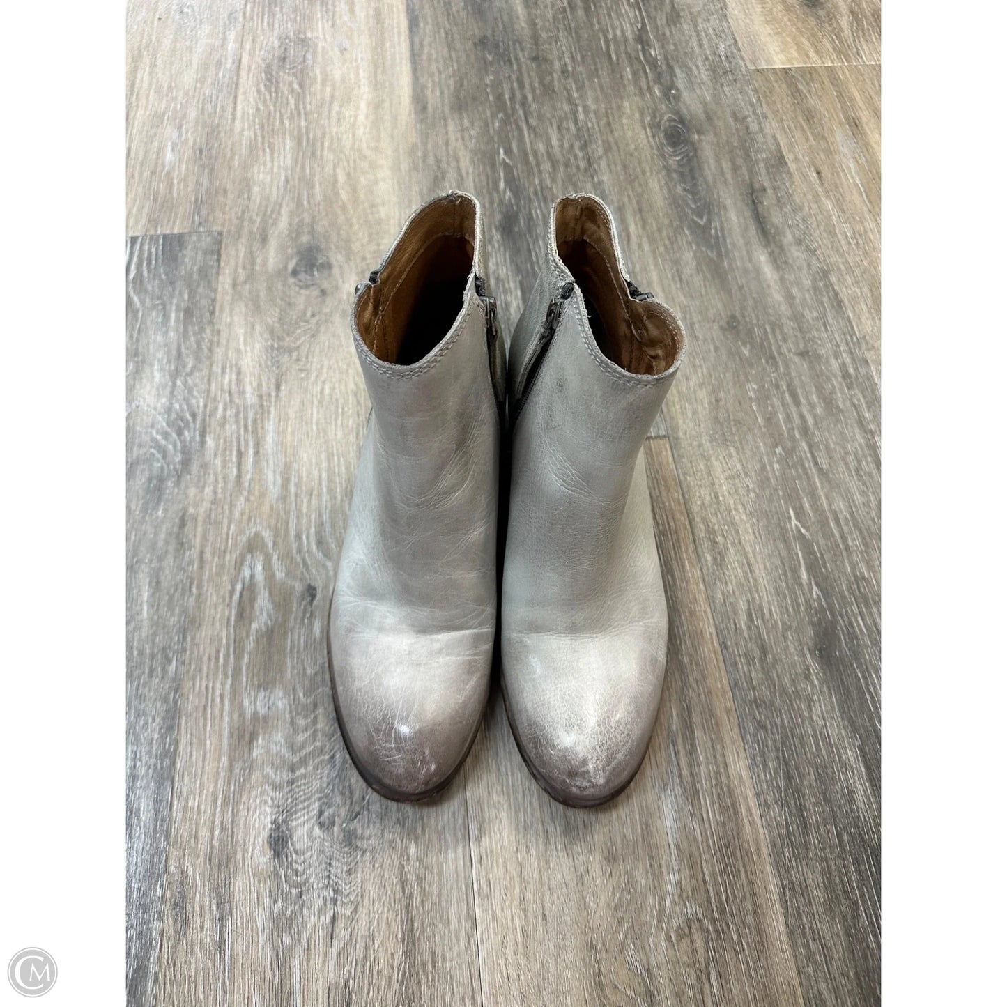 Boots Ankle Heels By Bed Stu In Cream, Size: 10