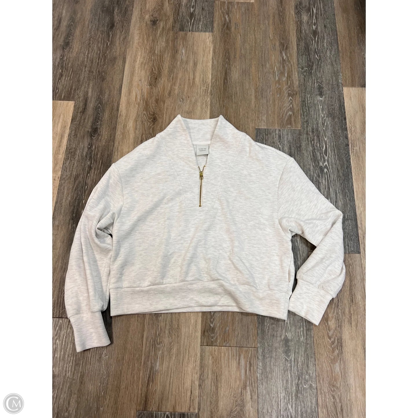 Athletic Sweatshirt Crewneck By Varley In Cream, Size: L