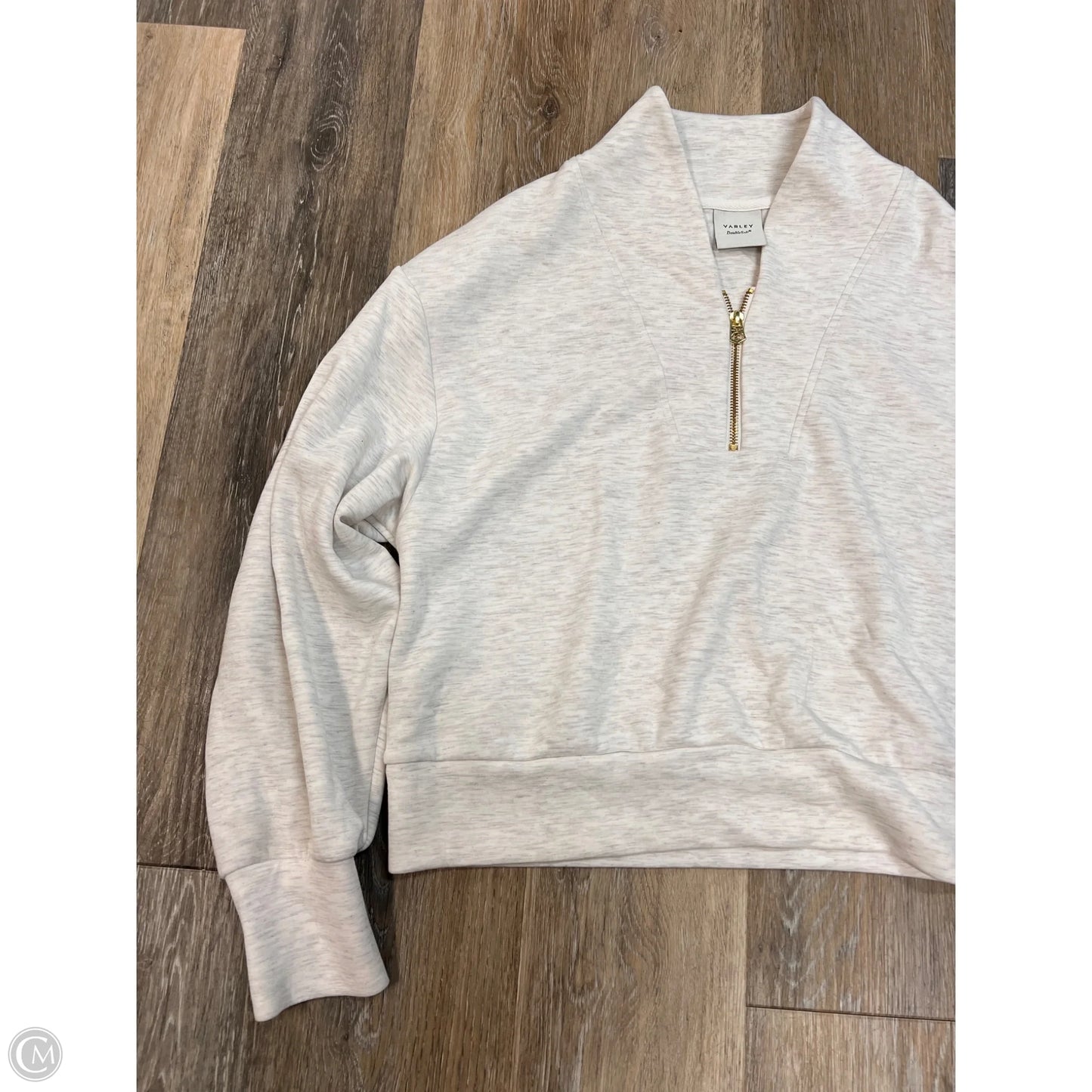 Athletic Sweatshirt Crewneck By Varley In Cream, Size: L