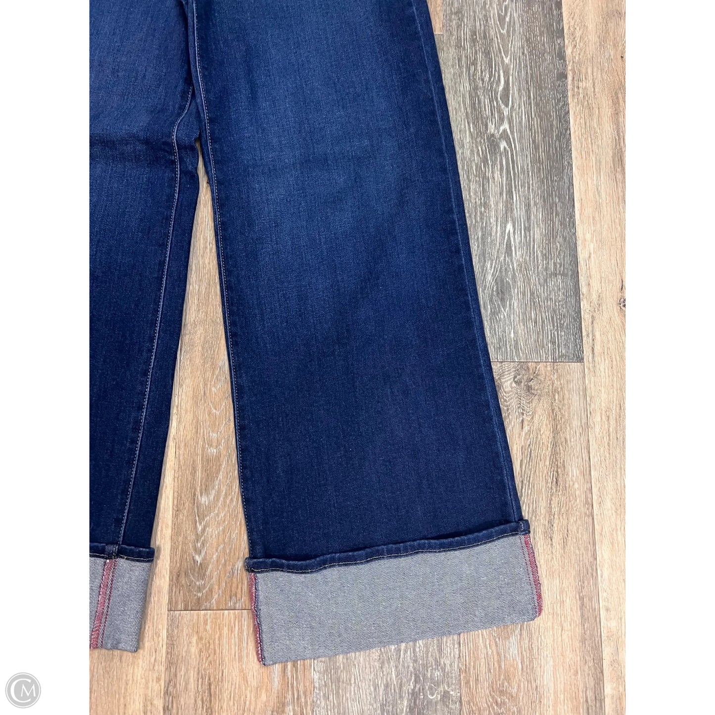 Jeans Wide Leg By Just Black In Blue Denim, Size: 8