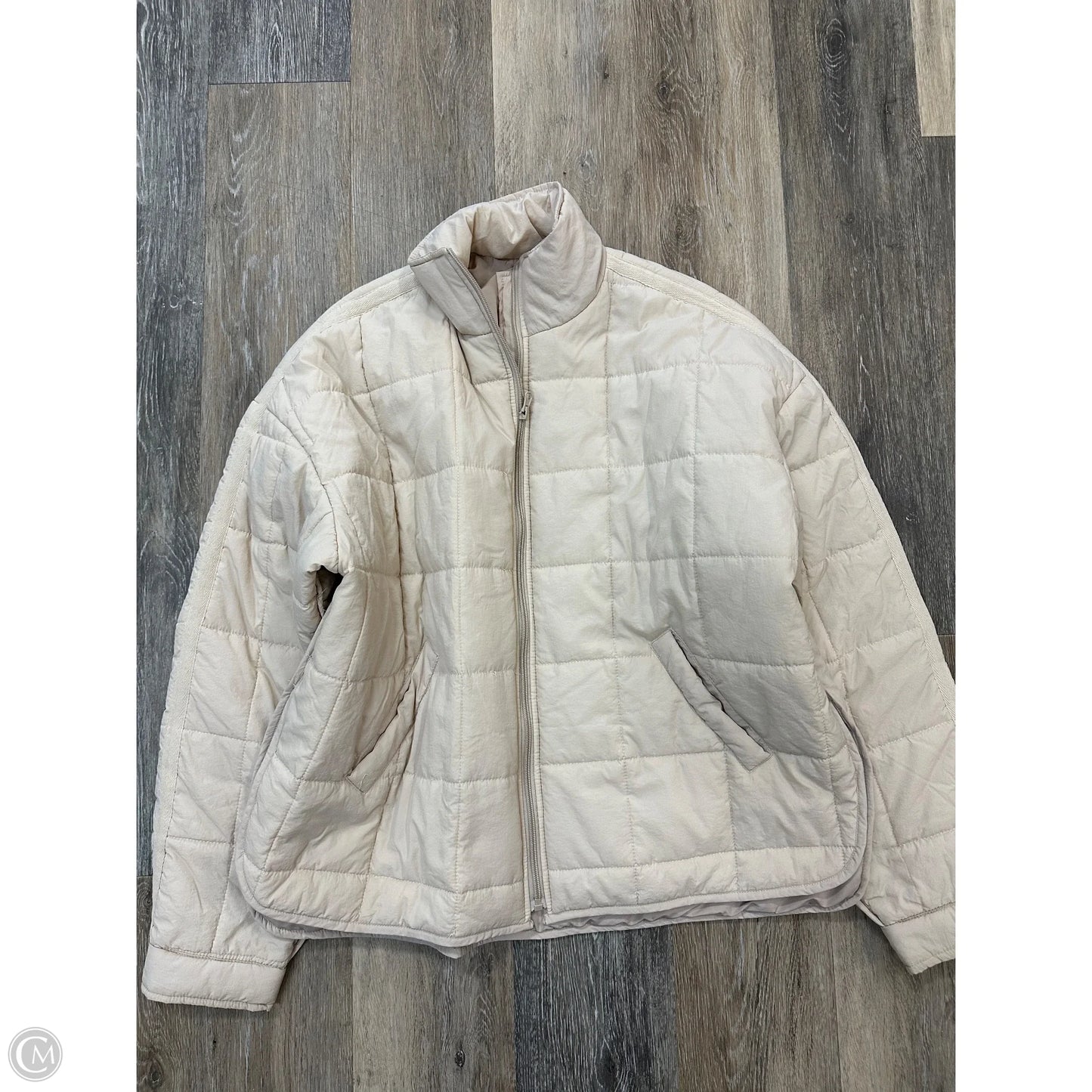 Jacket Puffer & Quilted By Clothes Mentor In Cream, Size: Xl