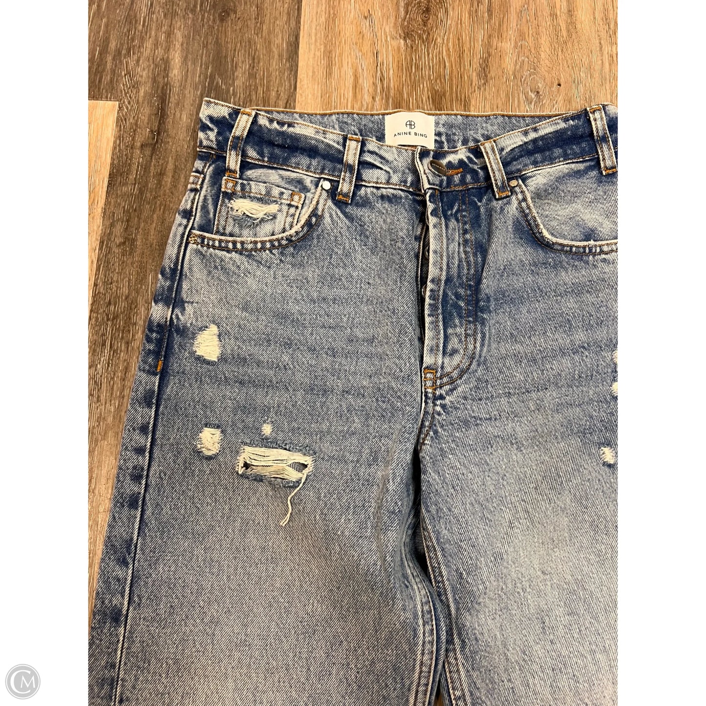 Jeans Designer By Anine Bing In Blue Denim, Size: 0/24