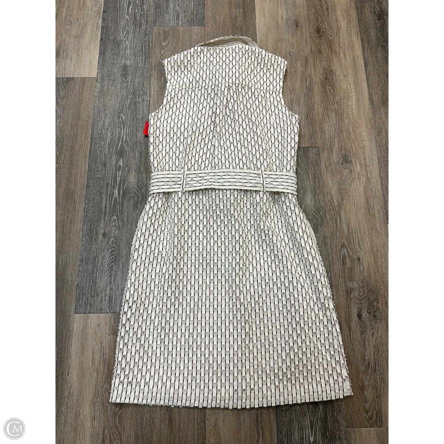 Dress Luxury Designer By Victoria Beckham In Red & White, Size: 0