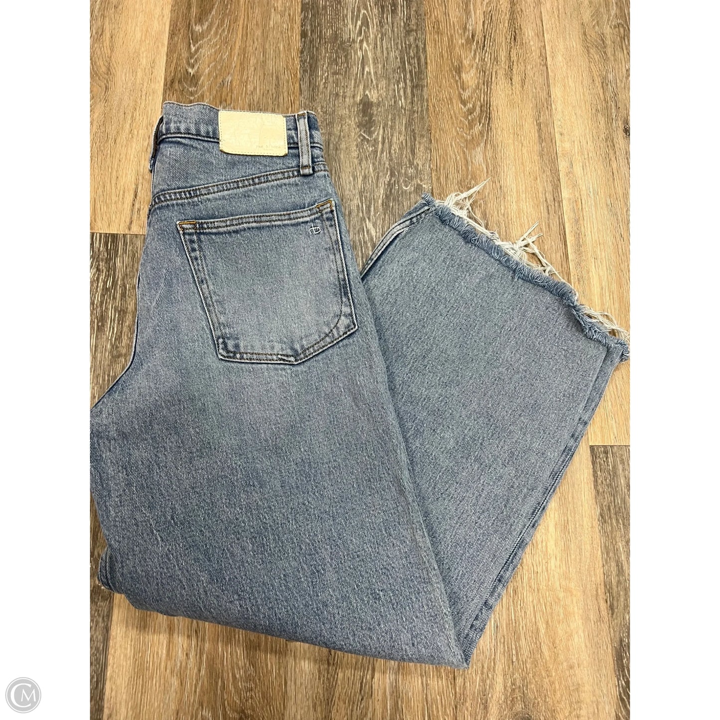 Jeans Wide Leg By Rag And Bone In Blue Denim, Size: 4