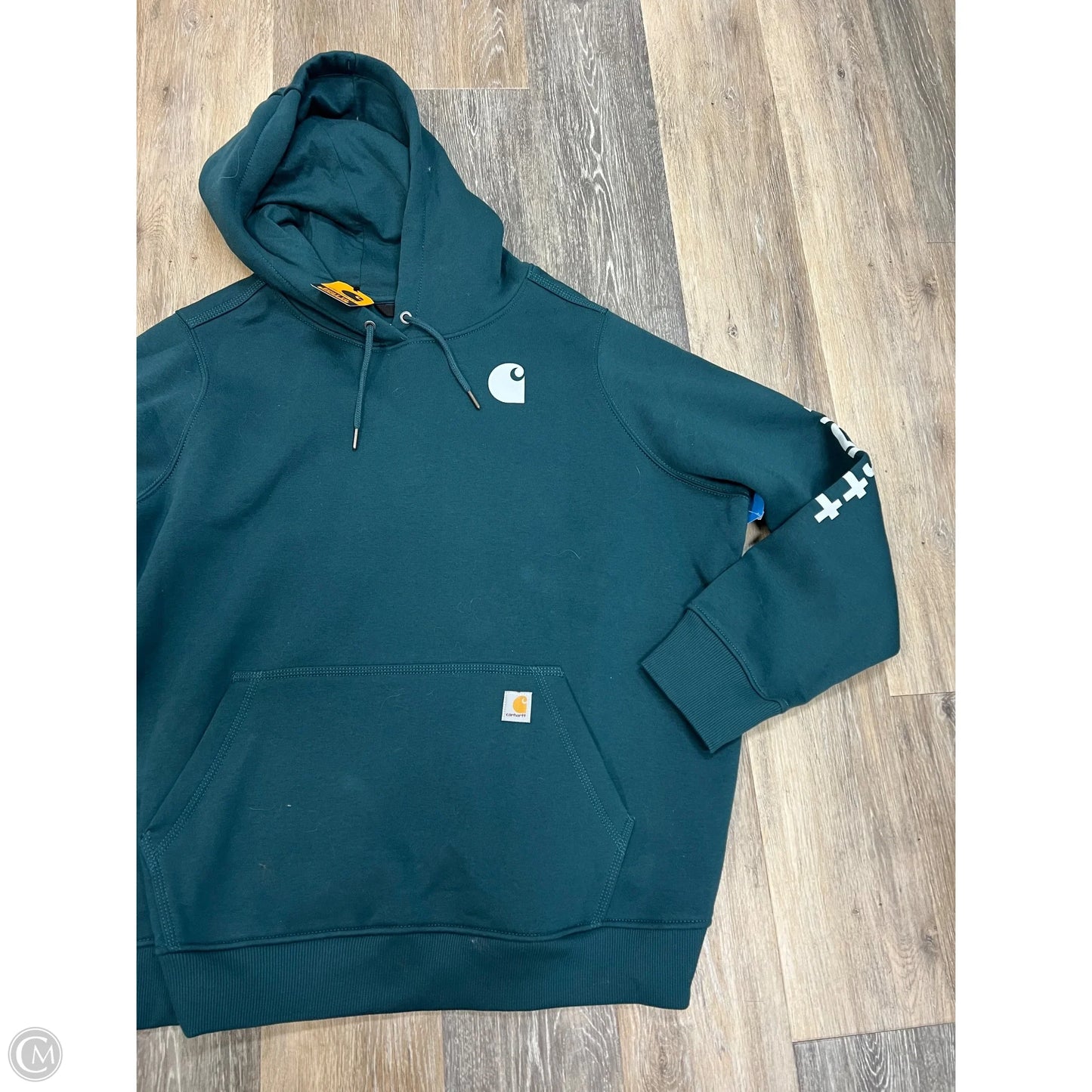 Sweatshirt Hoodie By Carhartt In Teal, Size: 2x