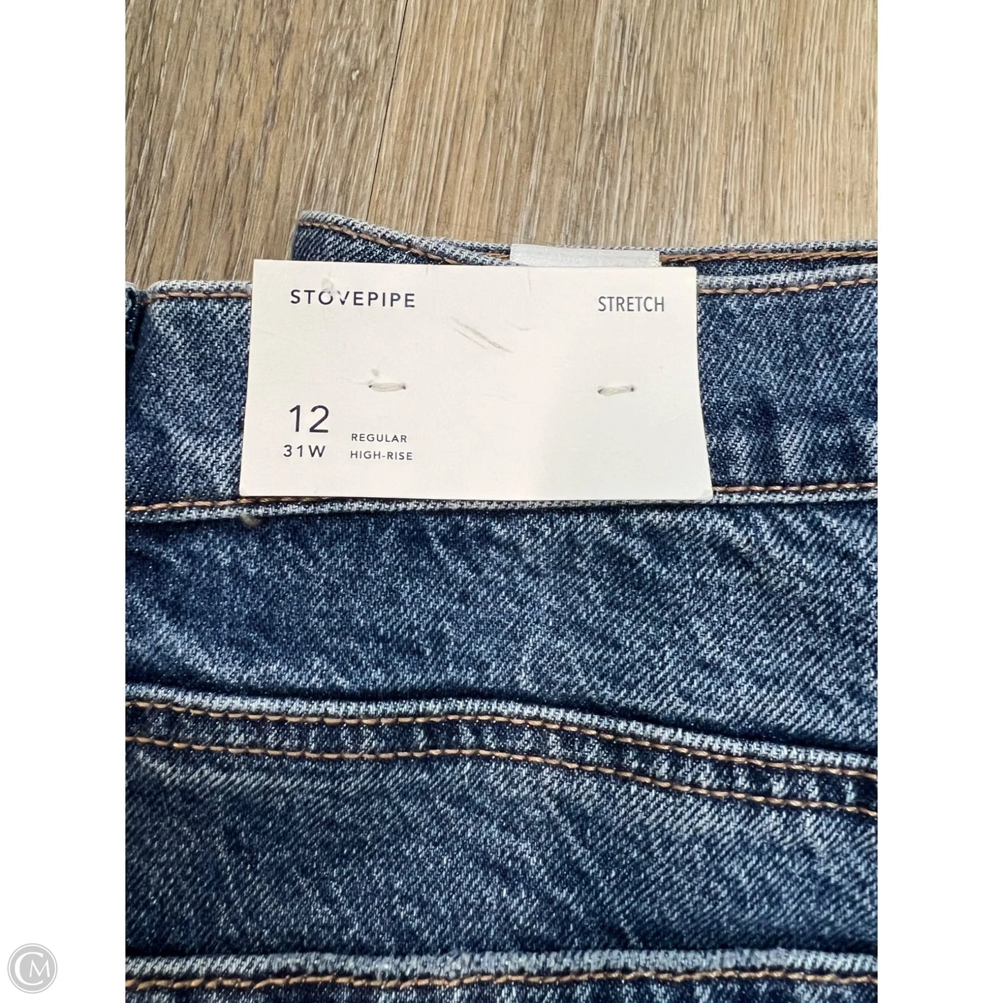 Jeans Straight By American Eagle In Blue Denim, Size: 12/31