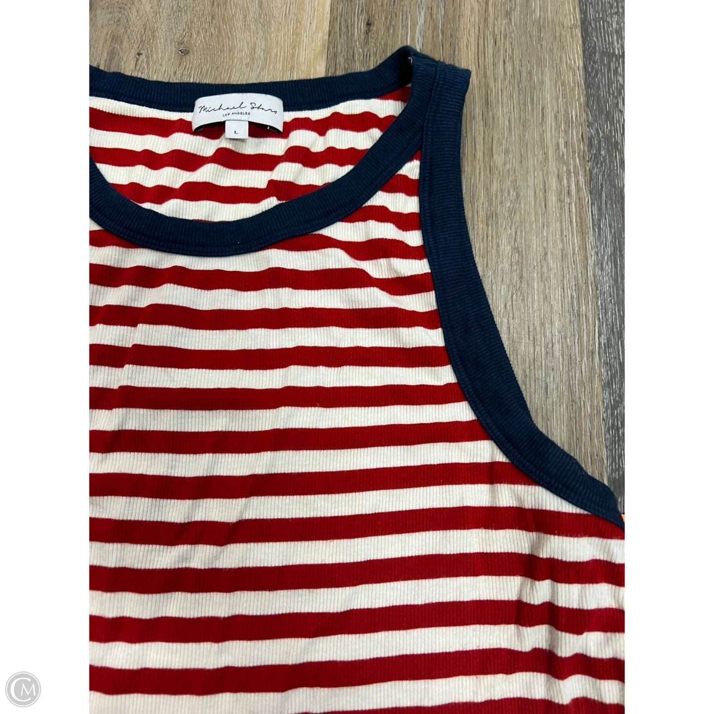 Tank Top By Michael Stars In Striped Pattern, Size: L