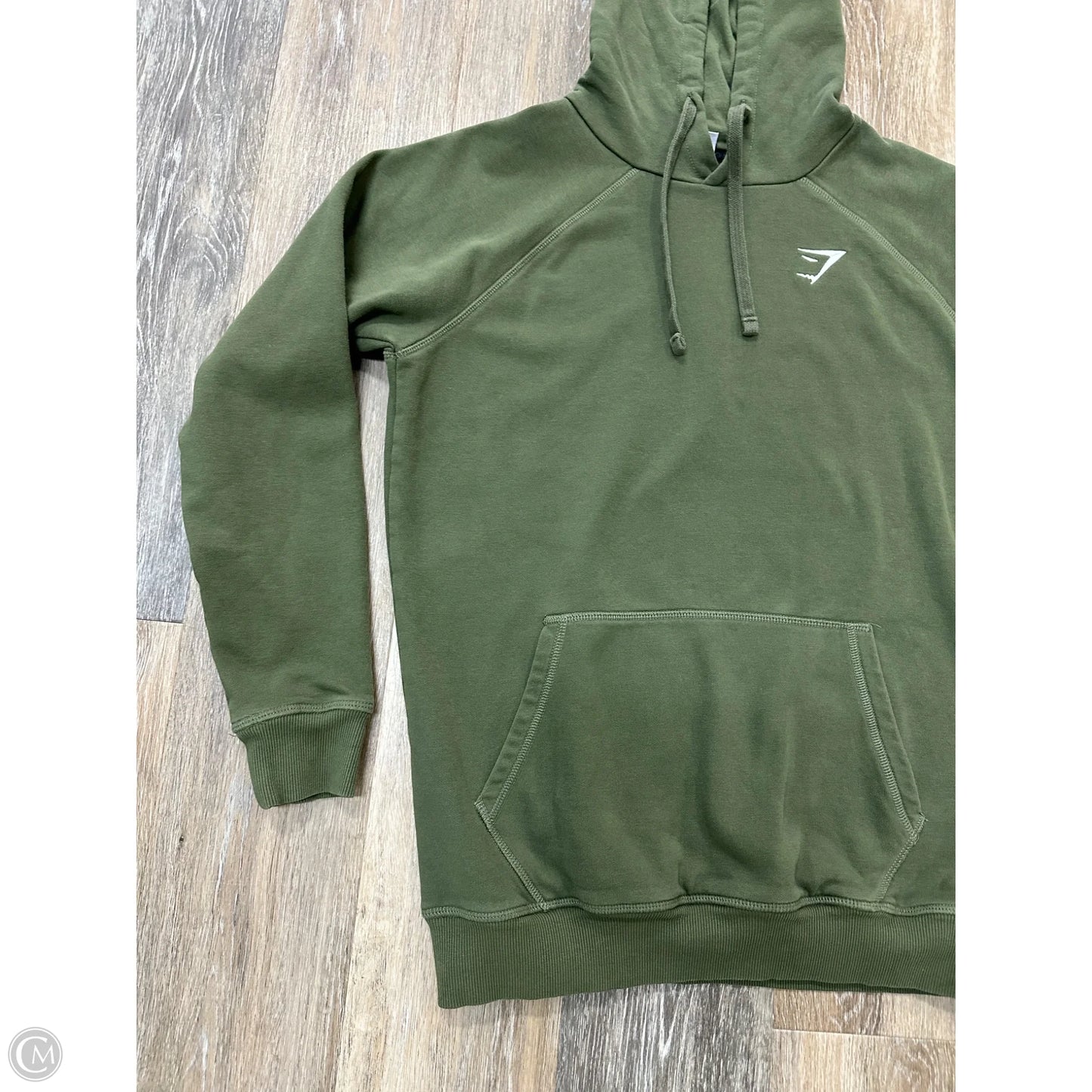 Athletic Sweatshirt Hoodie By Gym Shark In Green, Size: Xs