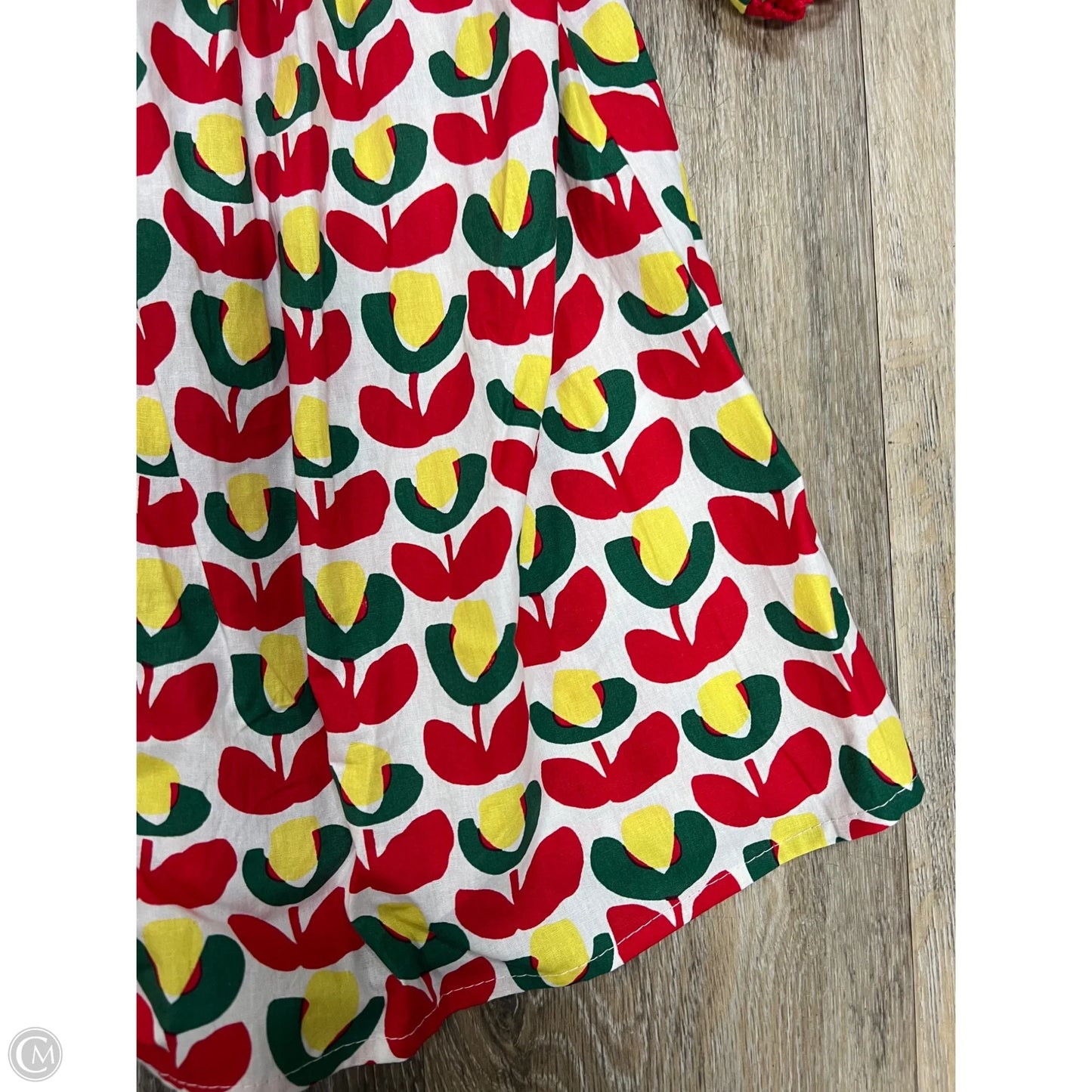 Blouse Short Sleeve By Entro In Red & White, Size: M