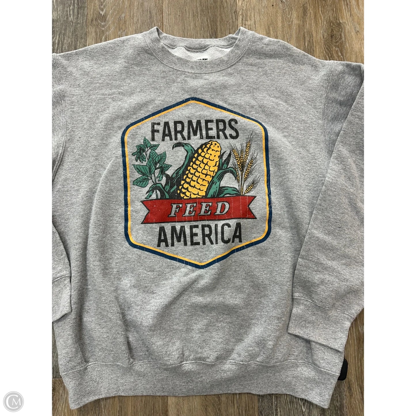-Sweatshirt Crewneck By American Highway In Grey, Size: L