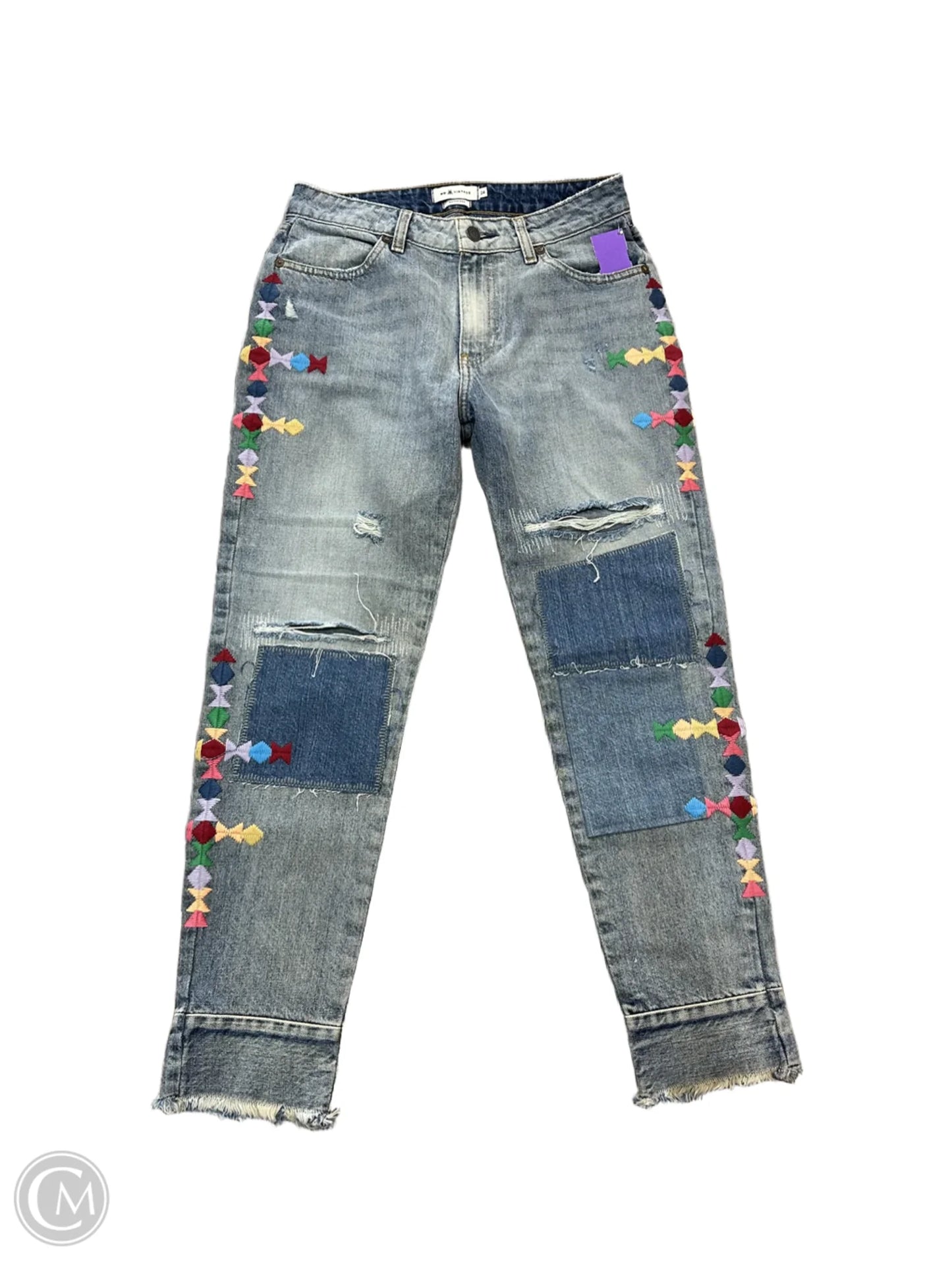 Jeans Boyfriend By MM VINTAGE In Blue Denim, Size: 0