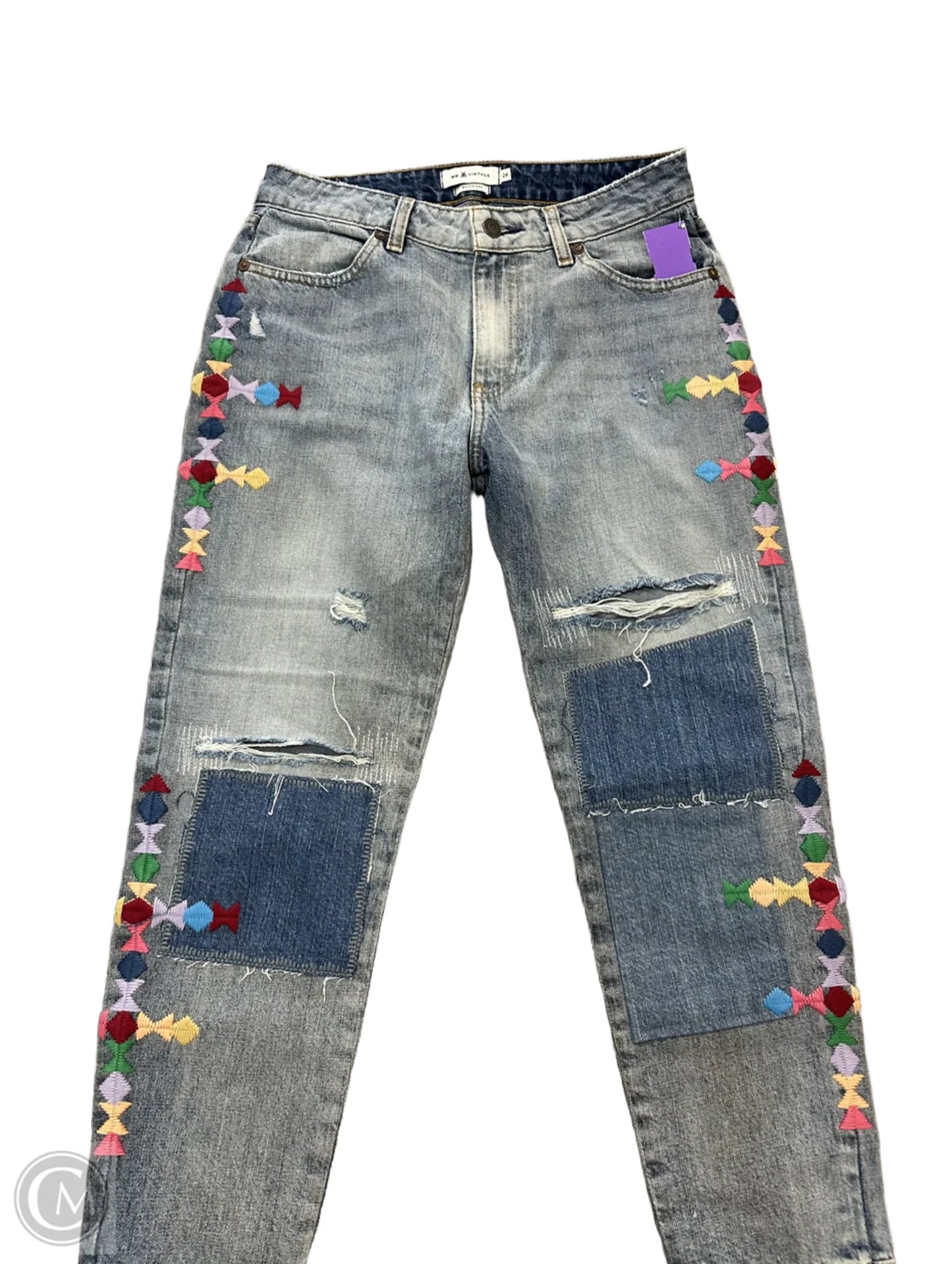 Jeans Boyfriend By MM VINTAGE In Blue Denim, Size: 0