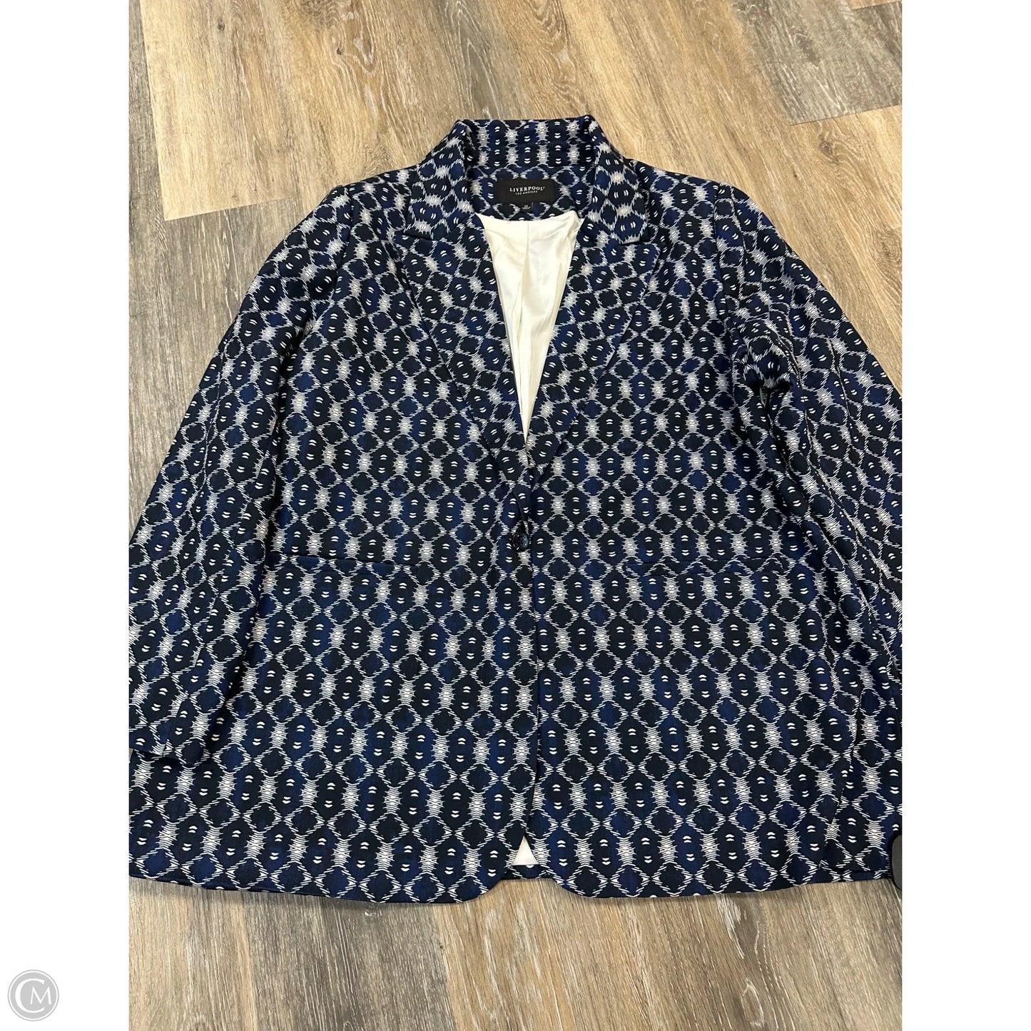 Blazer By Liverpool In Black & Blue, Size: 2x