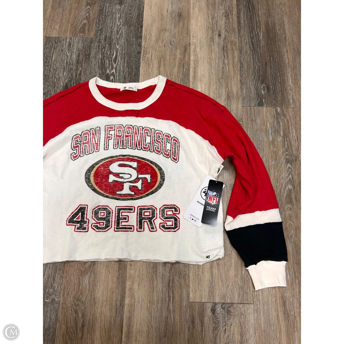 Top Long Sleeve By ‘47 NFL In Red & White, Size: S