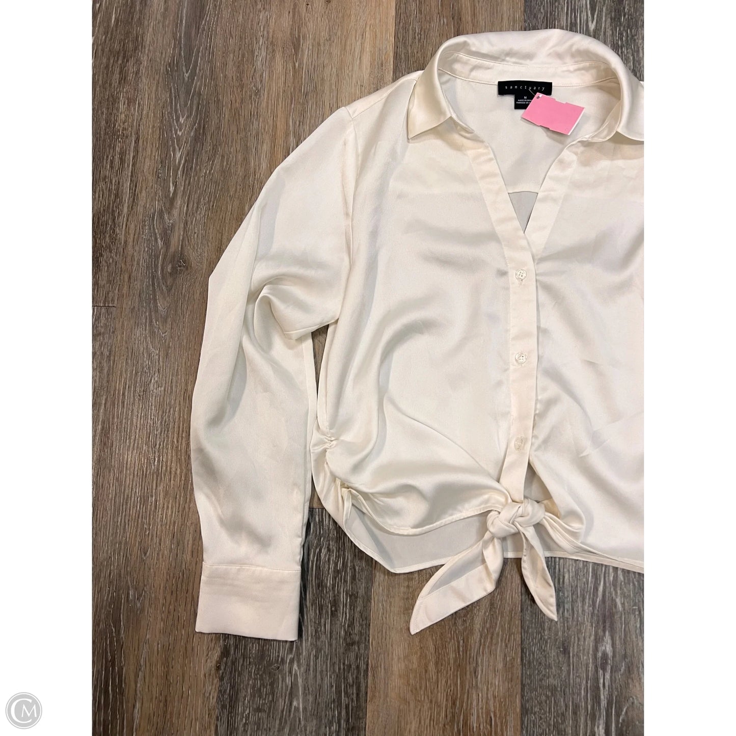 Blouse Long Sleeve By Sanctuary In Cream, Size: M