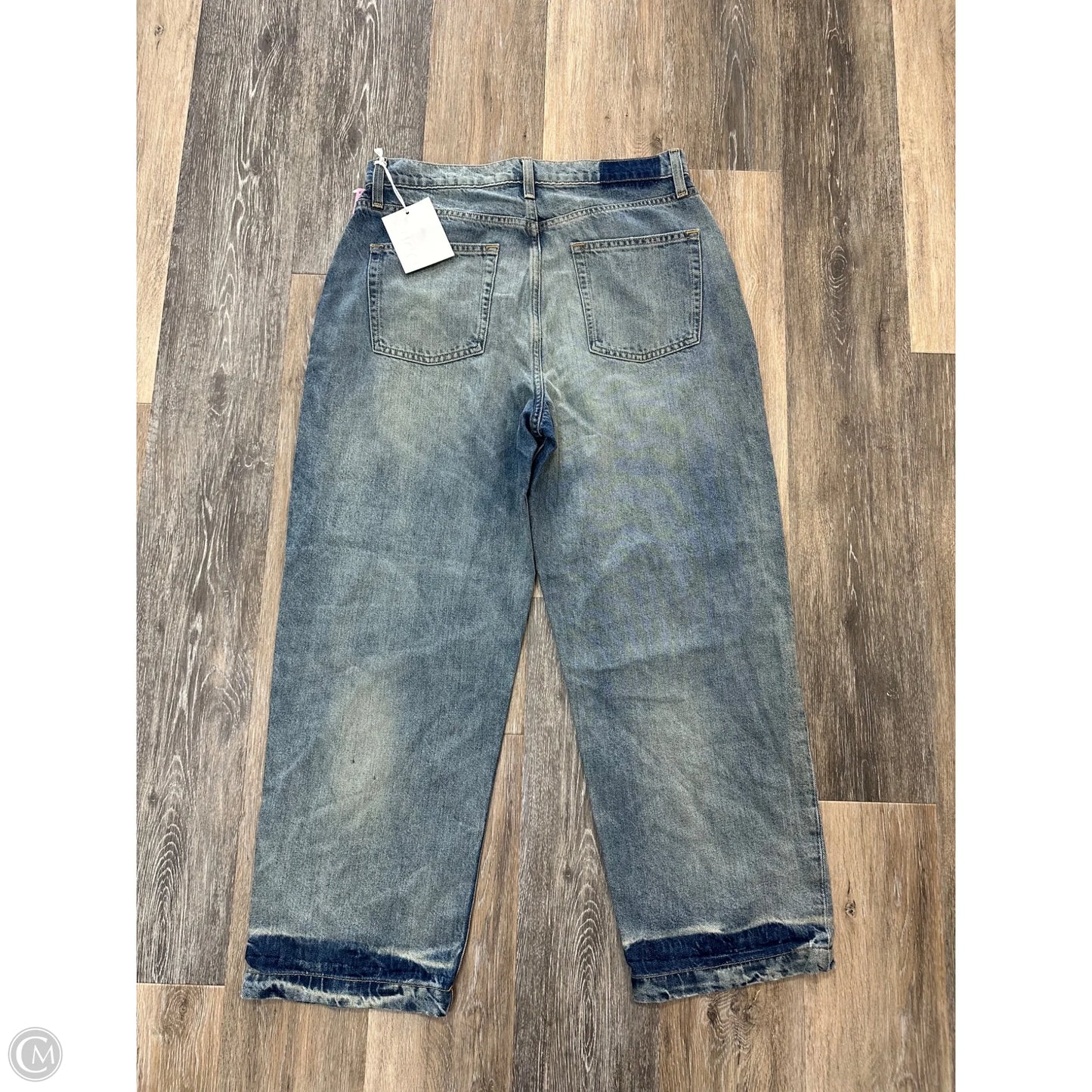 Jeans Wide Leg By Etica In Blue Denim, Size: 10