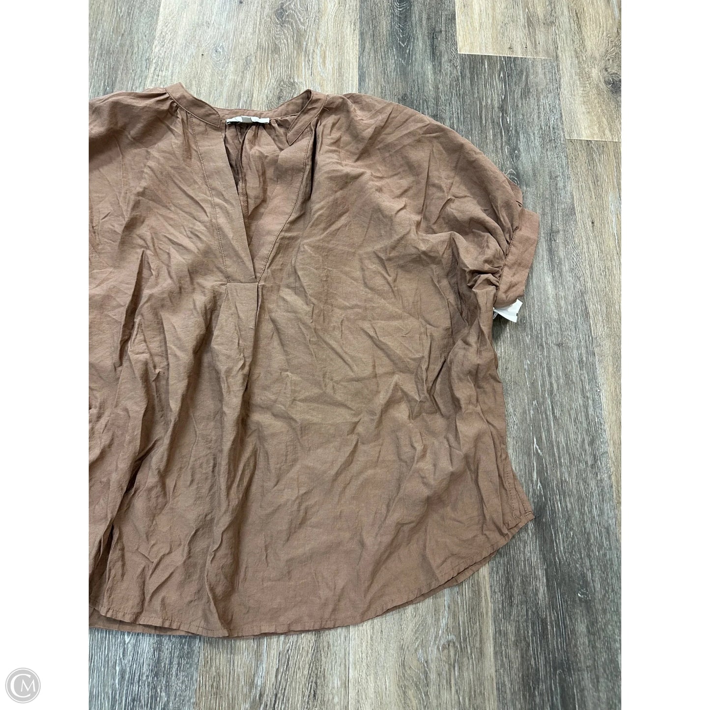 Top Short Sleeve By Pinch In Brown, Size: S
