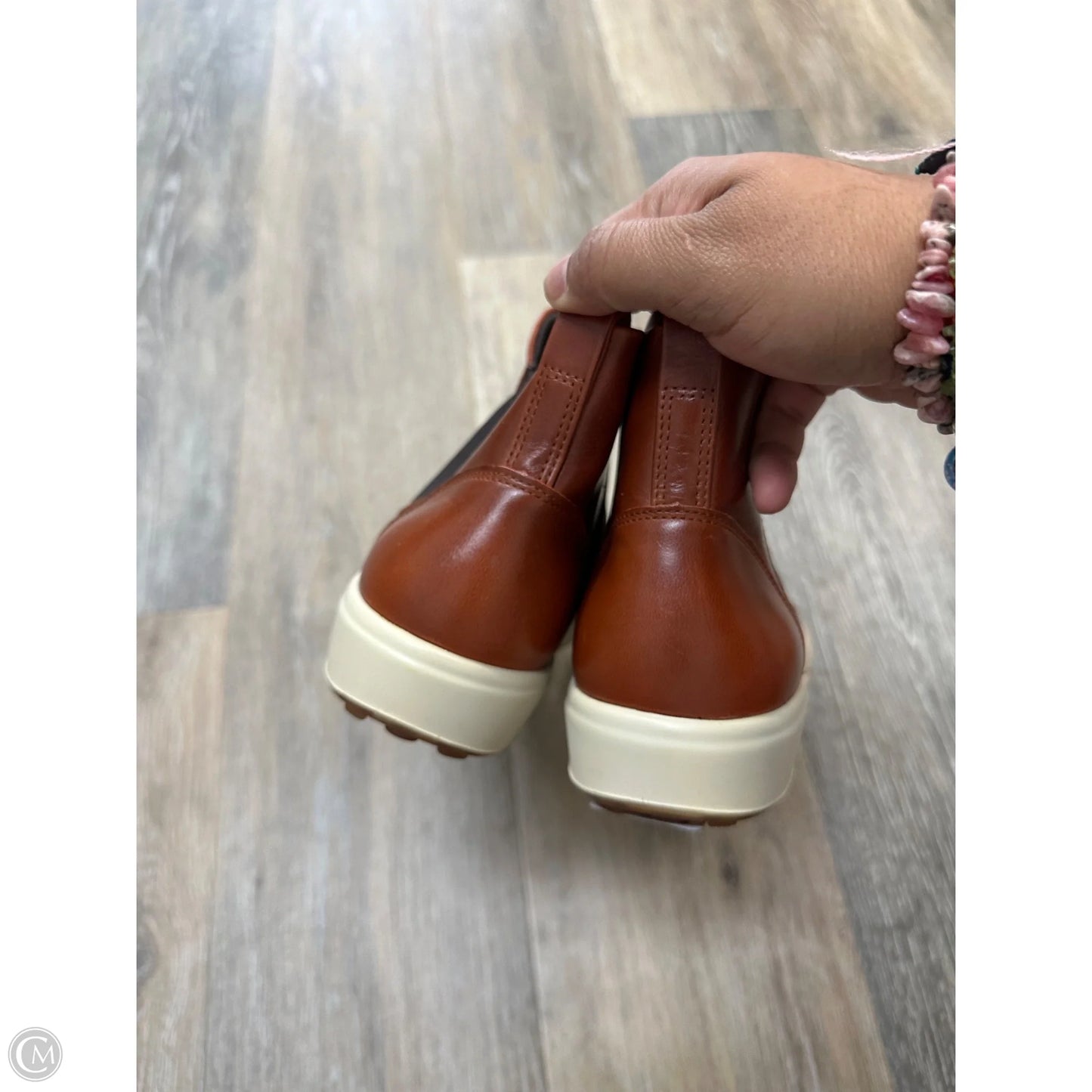 Boots Ankle Flats By Ecco In Brown, Size: 7