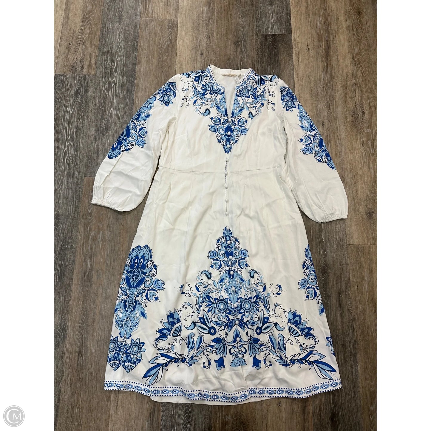 Dress Casual Maxi By Soft Surroundings In Blue & White, Size: M