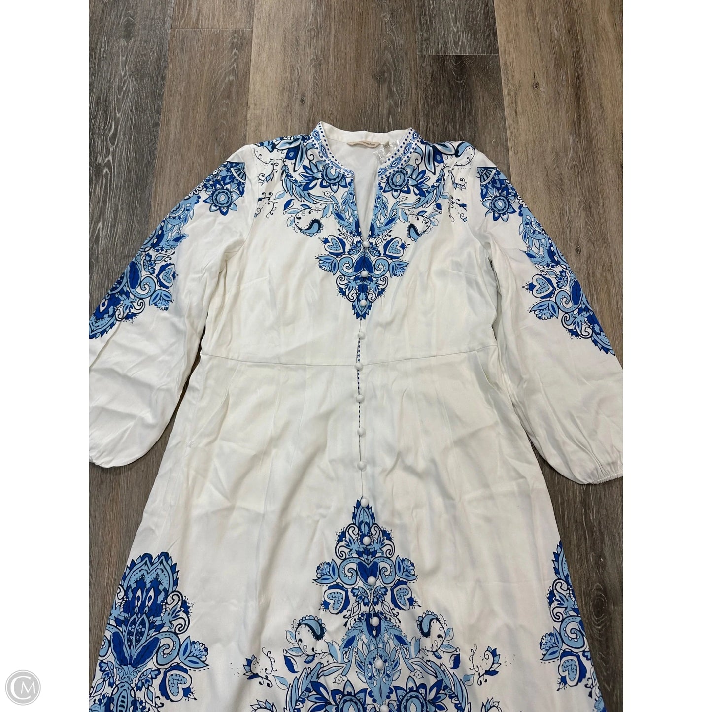 Dress Casual Maxi By Soft Surroundings In Blue & White, Size: M