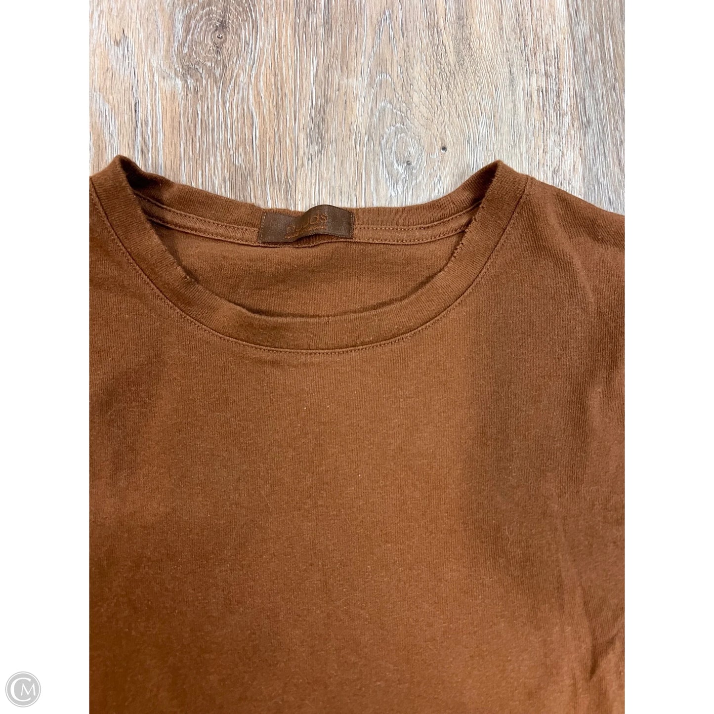 Top Short Sleeve By Nuuds In Brown, Size: S