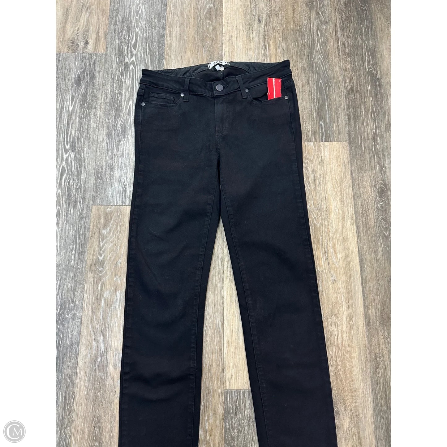 Jeans Straight By Paige In Black, Size: 6